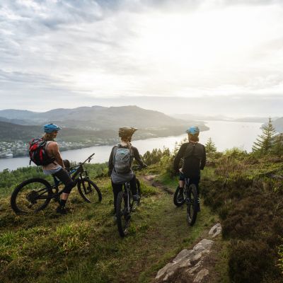 Cycle up into the mountains