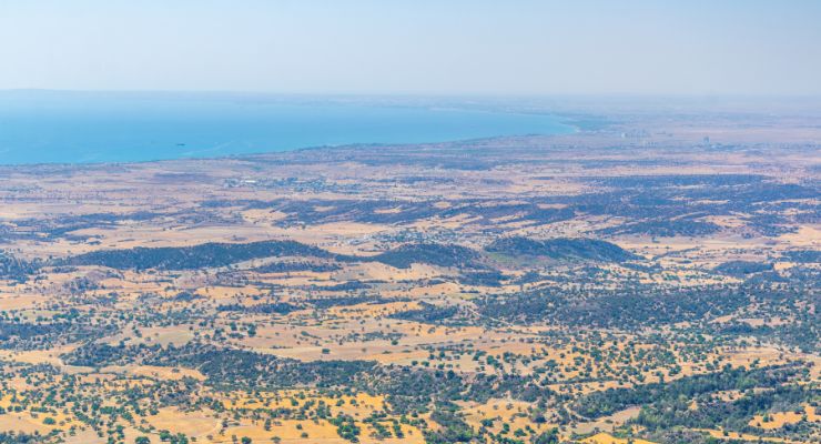 Fields and the countryside in North Cyprus