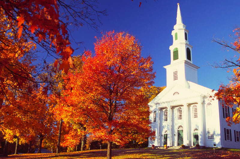 Scenery of New England in the fall