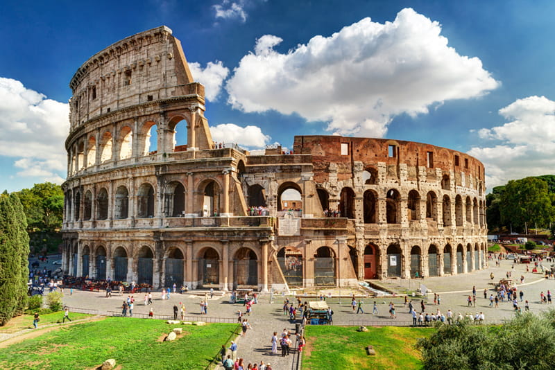 Colosseum in the summer in Rome