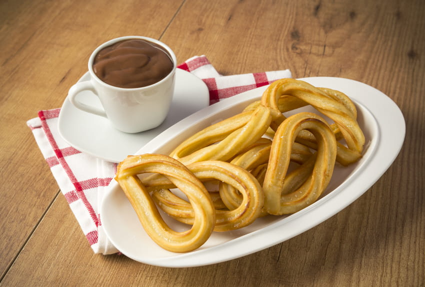 Churros and Spanish hot chocolate