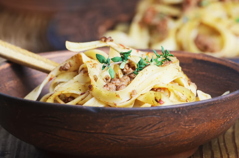 Classic Italian pasta dish in Rome