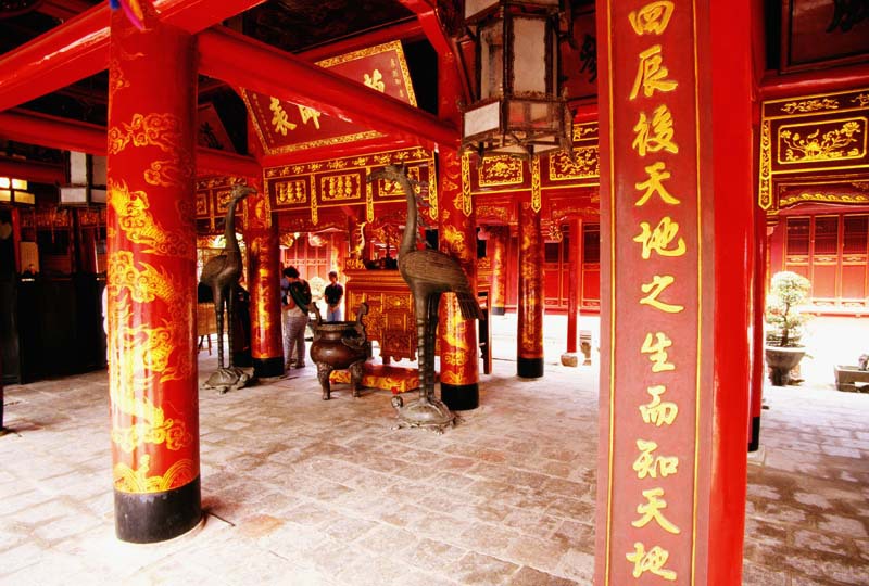 Temple of Literature in Hanoi, the capital city of Vietnam