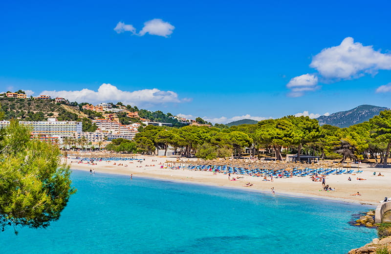 Beach in Santa Ponsa in Mallorca