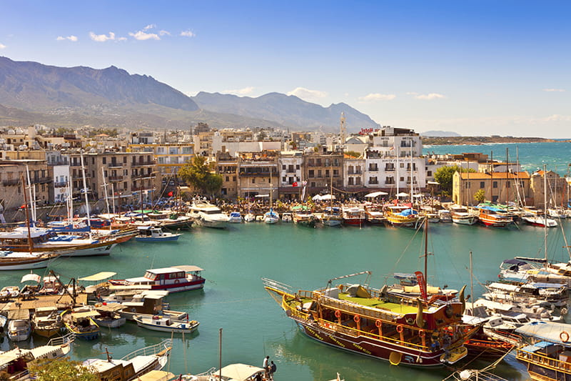 Kyrenia harbour in North Cyprus