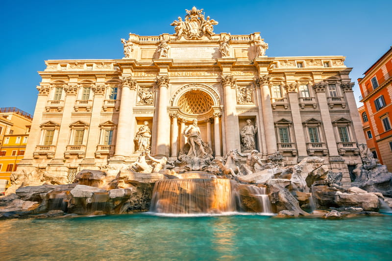 Beautiful Trevi Fountain in Rome