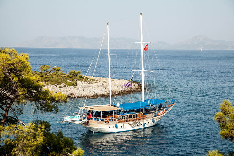 Traditional Turkish gulet in Turkey